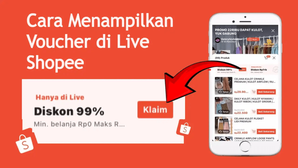 Cara Menampilkan Voucher di Live Shopee untuk&nbsp;Penjual